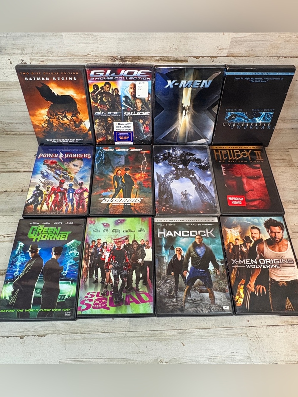 Lot Of 13 Superhero DVD Action Movies X-Men Transformers Avengers Squad Batman